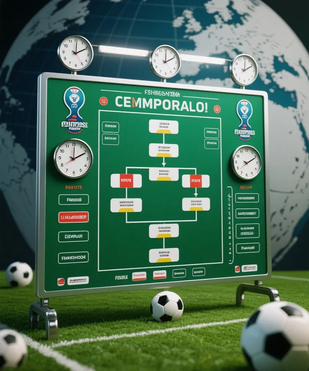 世界盃賽程時間與對戰組合示意